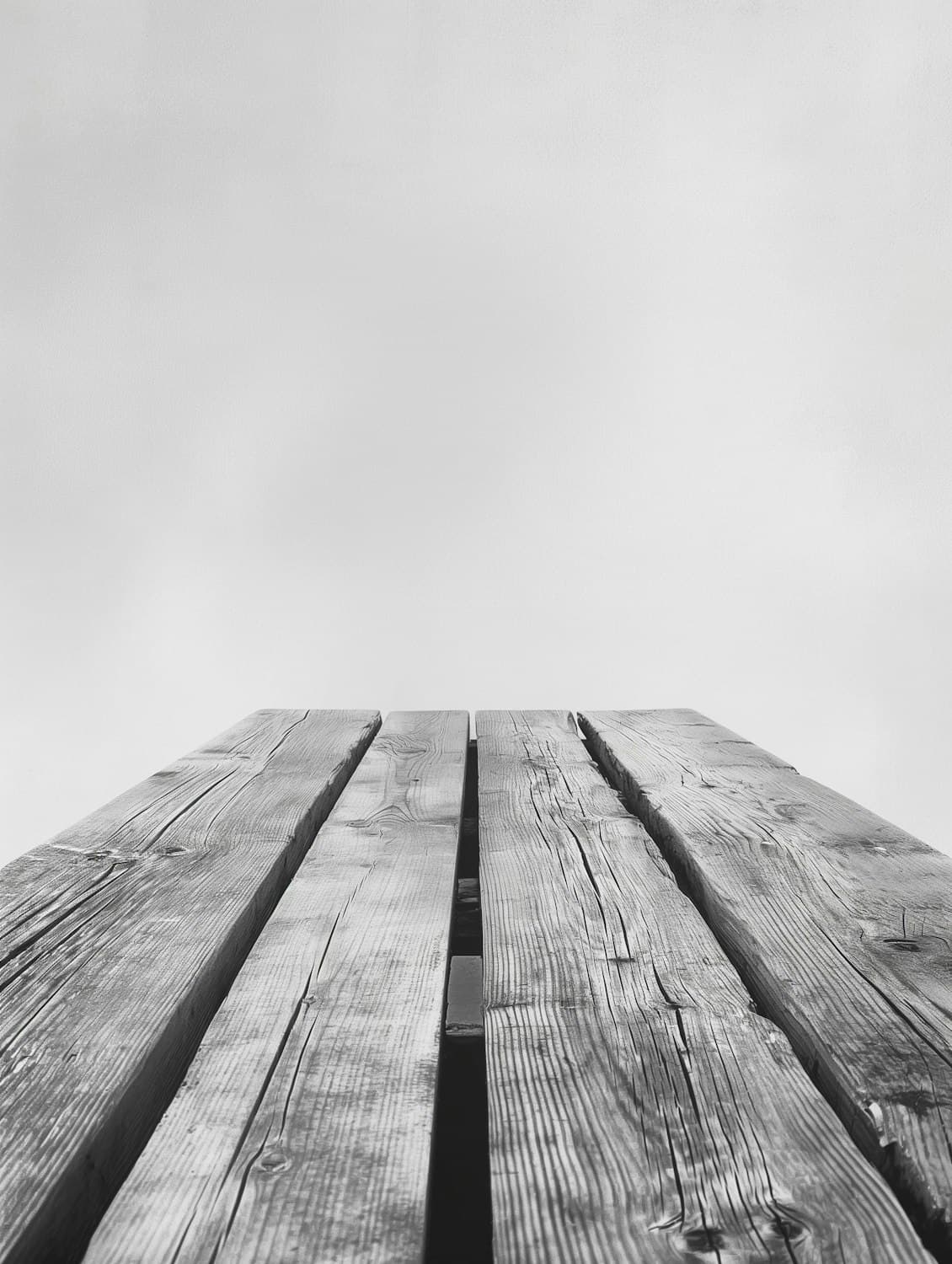 Close detail of the grain in a set of air-dried oak boards