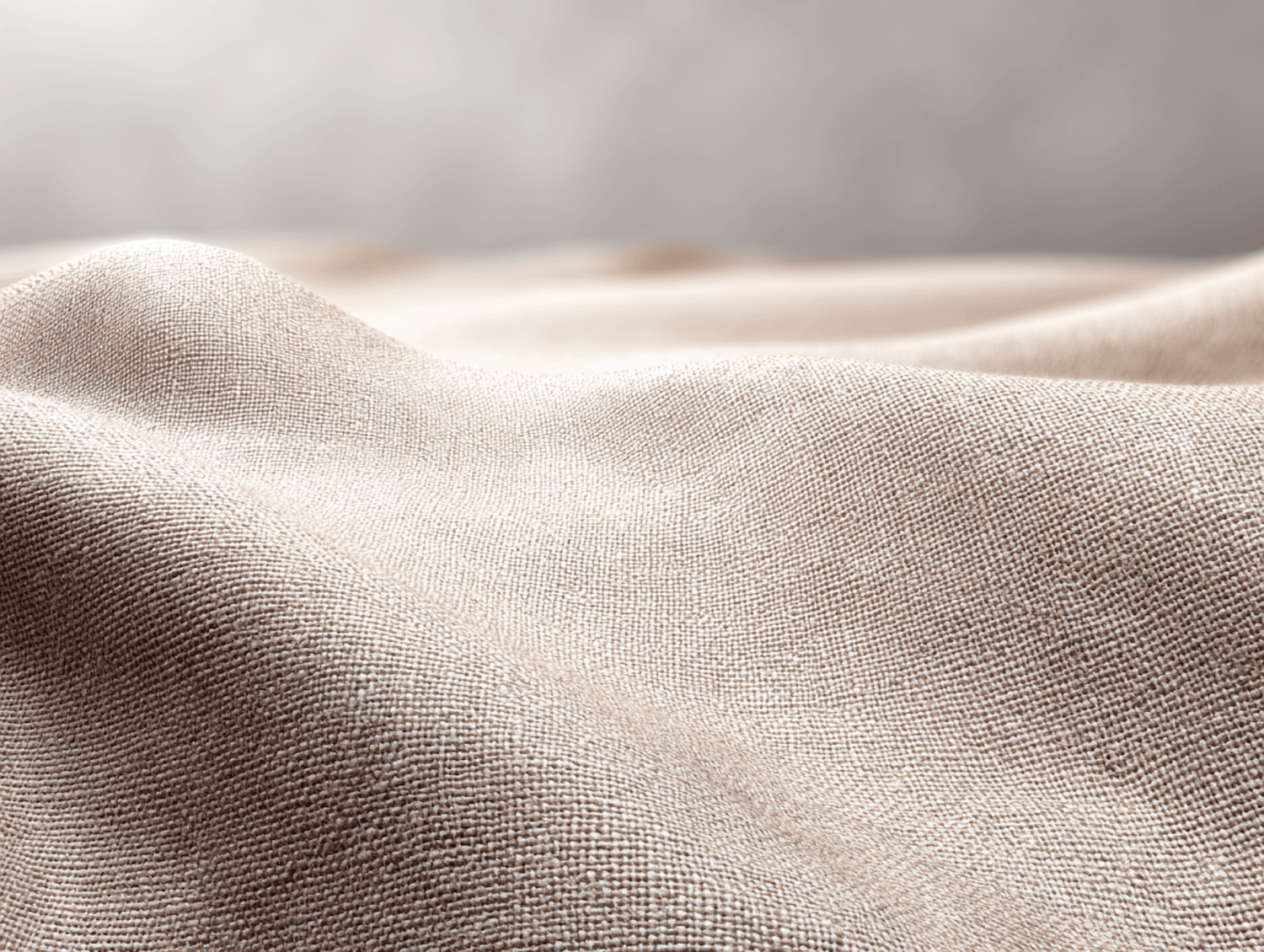 Close detail of the natural weave and drape of our Belgian linen